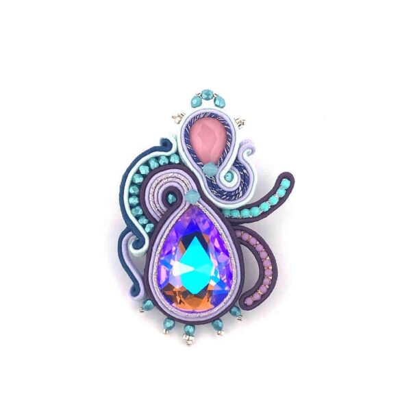 Broche medallon Jupiter Lila7 de Irene Garcia Designer