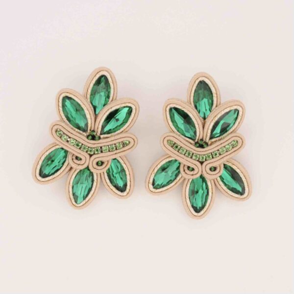 Pendientes Alejandra esmeralda de Irene Garcia Designer