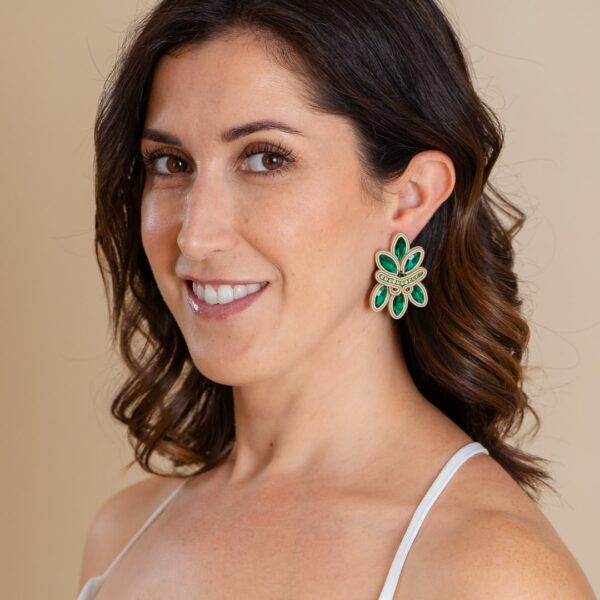 Pendientes Alejandra esmeralda3 de Irene Garcia Designer