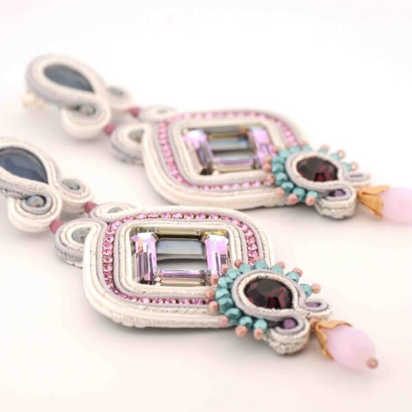 Pendientes Amelia gris morado2 de Irene Garcia Designer 1