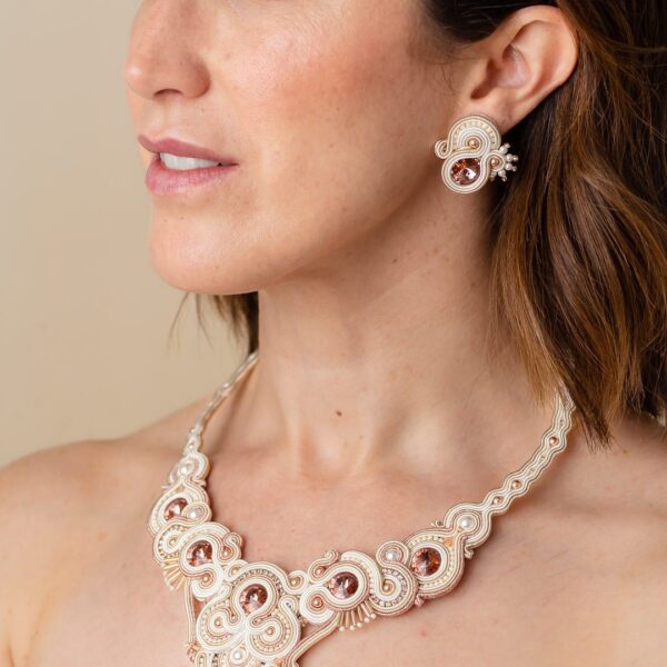Pendientes Florecer rosa palo4 de Irene Garcia Designer