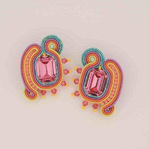 Pendientes Marta rosa2 de Irene Garcia Designer