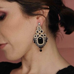 Pendientes Paula negro3 de Irene Garcia Designer