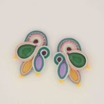Pendientes Penelope Max verde Lila y amarillo de Irene Garcia Designer