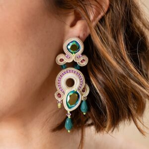 Pendientes Valentina verde - Imagen 2