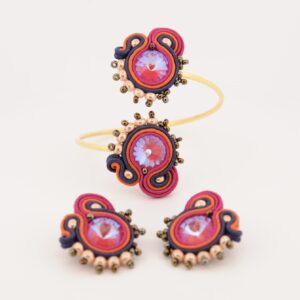 Pulsera Catalina marino y rosa3 de Irene Garcia Designer