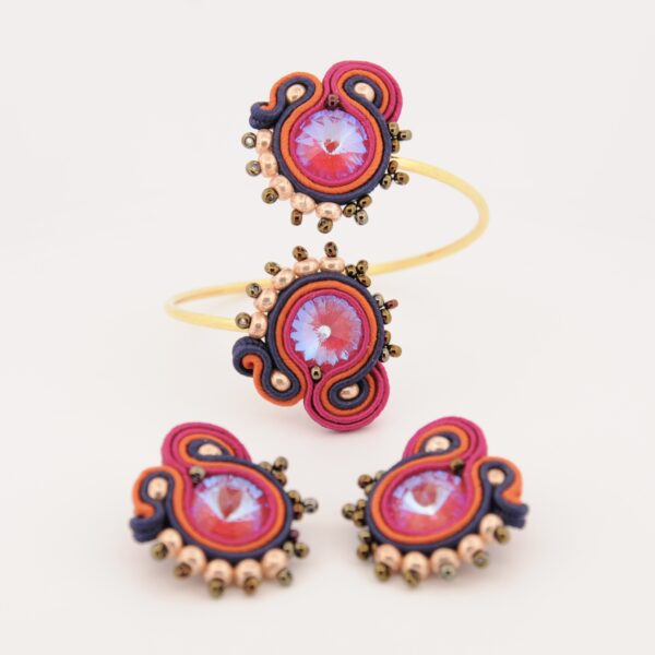 Pulsera Catalina marino y rosa3 de Irene Garcia Designer