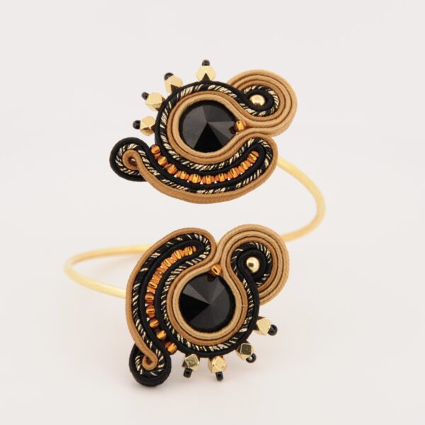 Pulsera Catalina negro y bronce de Irene Garcia Designer