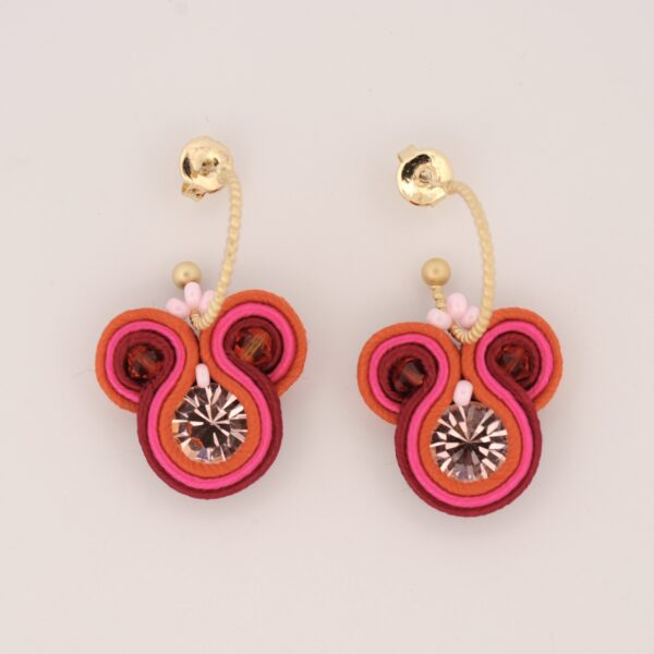 pendientes Angela rosa y naranja de Irene Garcia Designer