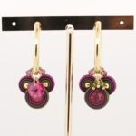 Pendientes Casiopea morado y caqui 2 pendientes Casiopea morado y caqui de Irene Garcia Designer