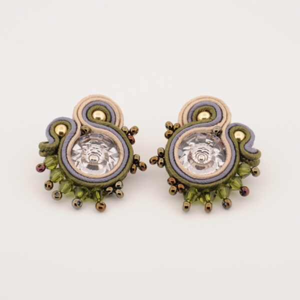 pendientes Maria caqui y lavanda de Irene Garcia Designer