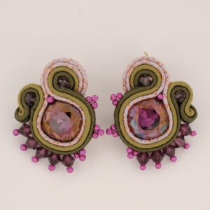 Pendientes María caqui y morado 2 pendientes-María-caqui-y-morado2-de-Irene-García-Designer