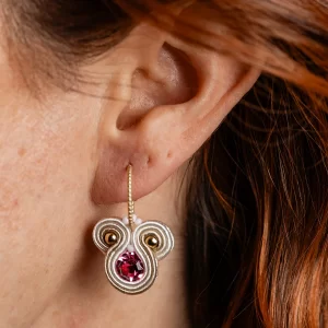 Pendientes Angela rosa2 de Irene Garcia Designe