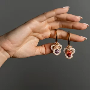 Pendientes Casiopea malva 4 Pendientes Casiopea malva - Imagen 2