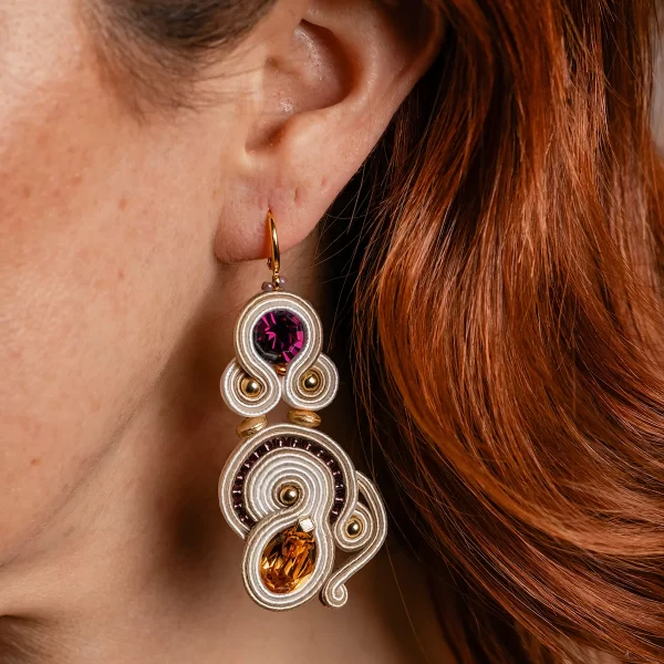 Pendientes Cataleya ambar2 de Irene Garcia Designer