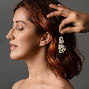 Pendientes Cataleya verde