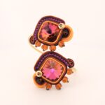 Brazalete Zahara morado de Irene Garcia Designer