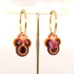 Pendientes Casiopea morado2 de Irene Garcia Designer