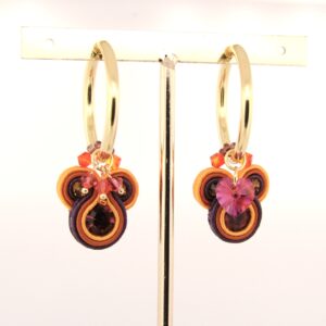 Pendientes Casiopea morados - Imagen 1