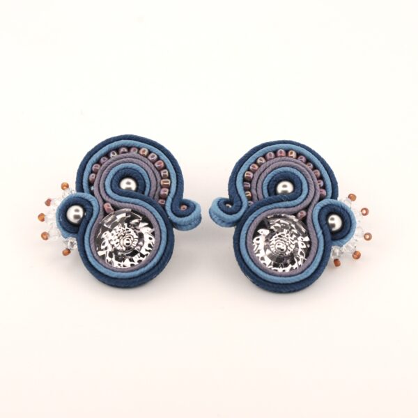Pendientes Florecer azul 1 Pendientes Florecer azul de Irene Garcia Designer