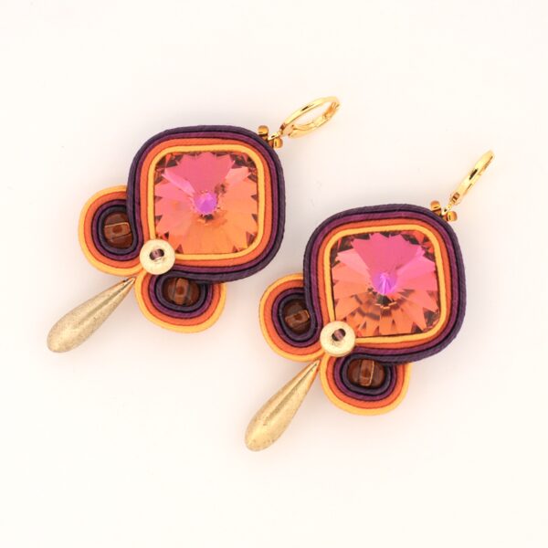 Pendientes Rumba morado de Irene Garcia Designer