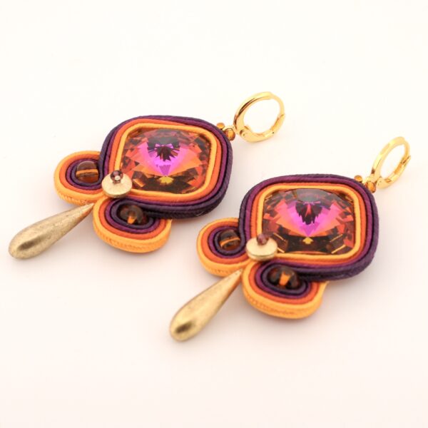 Pendientes Rumba2 morado de Irene Garcia Designer